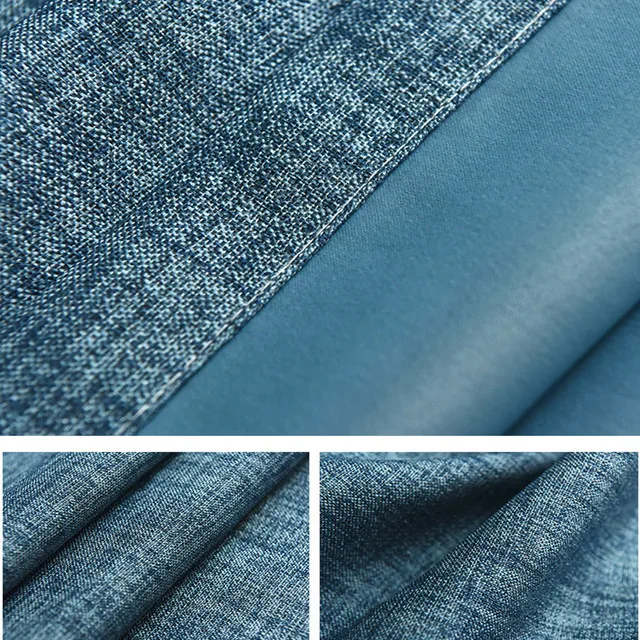 New arrival  UV protection 100% polyester faux linen blackout fabric for curtain