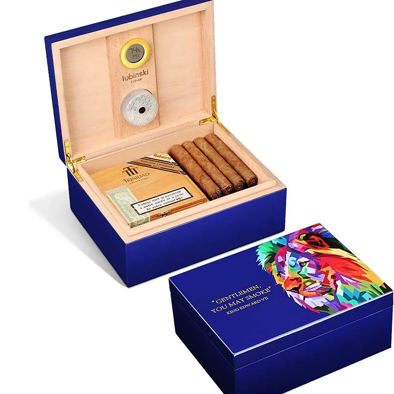 Storage Packaging Wooden OEM Factory Custom Design Solid Natural Simple Mahogany Wood Box Cigar Box