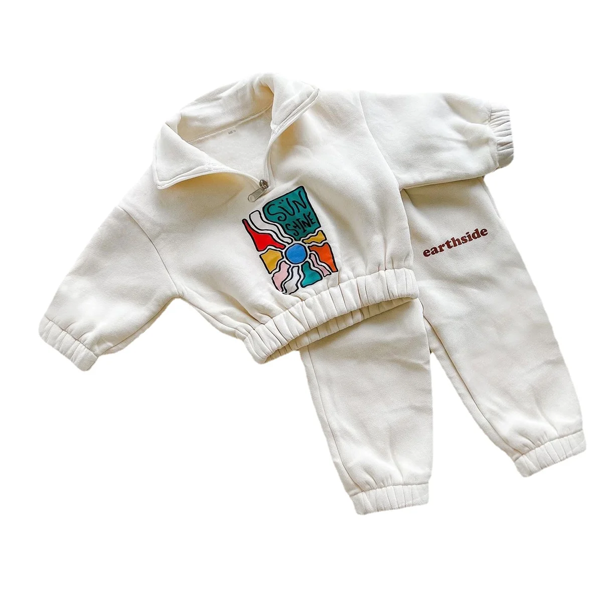 Winter Warm Boys Clothing Sets Thicken Half-Zip Fleece Jacket + Pant Baby Boy Tracksuit Kids Clothes Toddler Girl Clothes Outfit