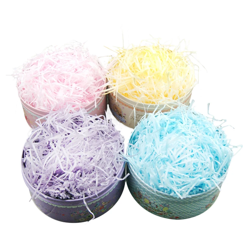 Gift Wrapping filling Crinkle Cut Paper Wholesale Crinkle Shredded Paper Raffia Recycled Tissue For Packing Gift Box