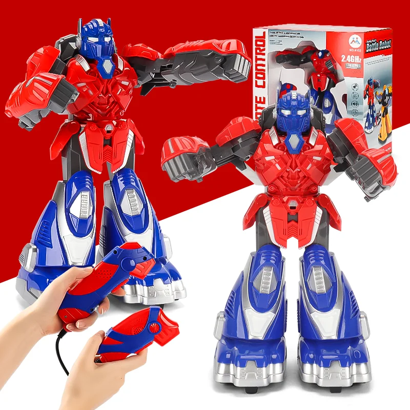 Radio controlled transform robot Car toy 2 4g gesture sensing transform robot Children cartoon light combat robot