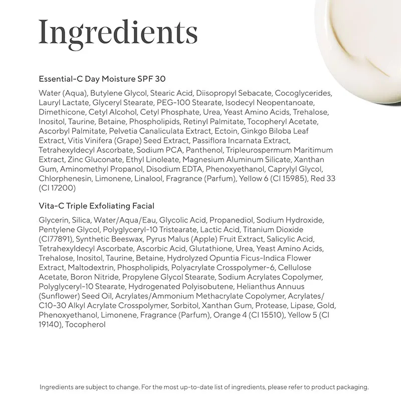 OEM Value - Essential-C Cleanser Vita-C Glycolic Serum sunscreen brightening whitening  skin travel skin care set