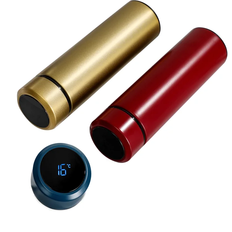 
ODM/OEM 500ml Vacuum Insulated Double Wall Stainless Steel Smart Water Bottle with Led Temperature Display 