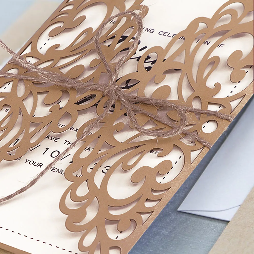 Customized Paper Happy Wedding Invitation Card