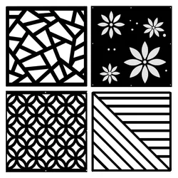 2022 New Product Custom Black PVC Hanging Divider PVC Carved Partition Wall Separator Room Screens For Home Decoration