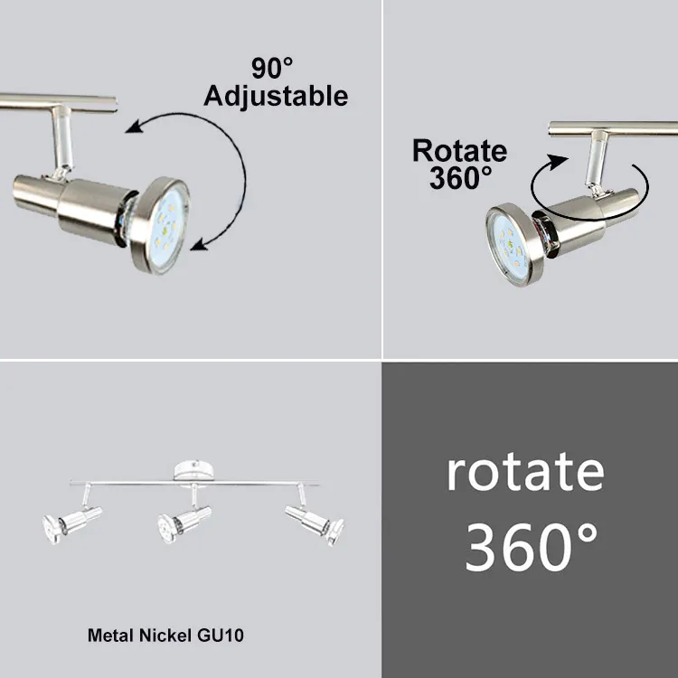 Customized 3er GU10 Bulb 3x5W led spotlight lamp for home decoration