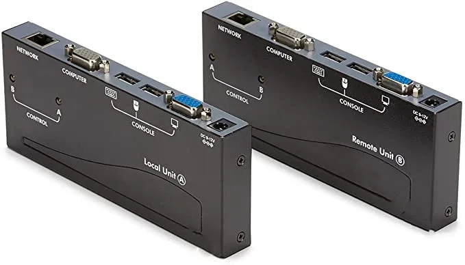VGA KVM Over IP-удлинитель на 500 футов-PS/2 и USB-хост-KVM-консоль через CAT5 Ethernet для нескольких