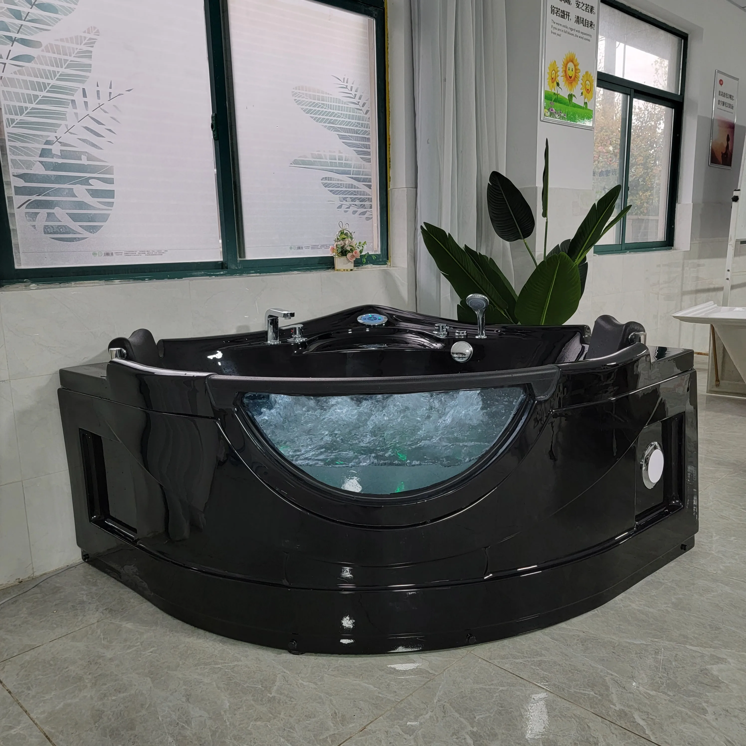 Whirlpool Bath Hot Tubs Big Spa Single 1 Person Wholesale Acrylic Massage Bathtub With Pillow