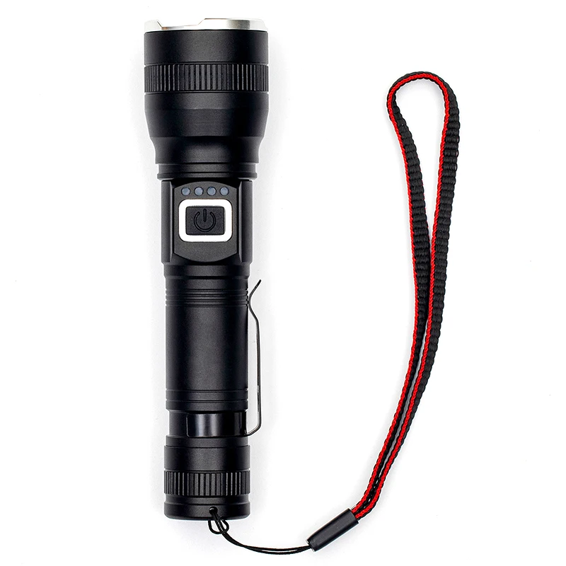 Round Spot Lamp Beads Intelligent Electric Display Tactical Pen Holder Hidden Charging Torches Led Flashlight