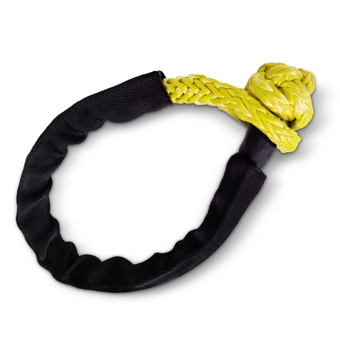 China car tow rope adjustable UHMWPE soft rope shackle with loop knot