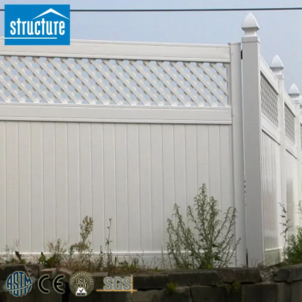 Eco-friendly Garden Decorative Easy-to-assemble PVC Lattice Fence