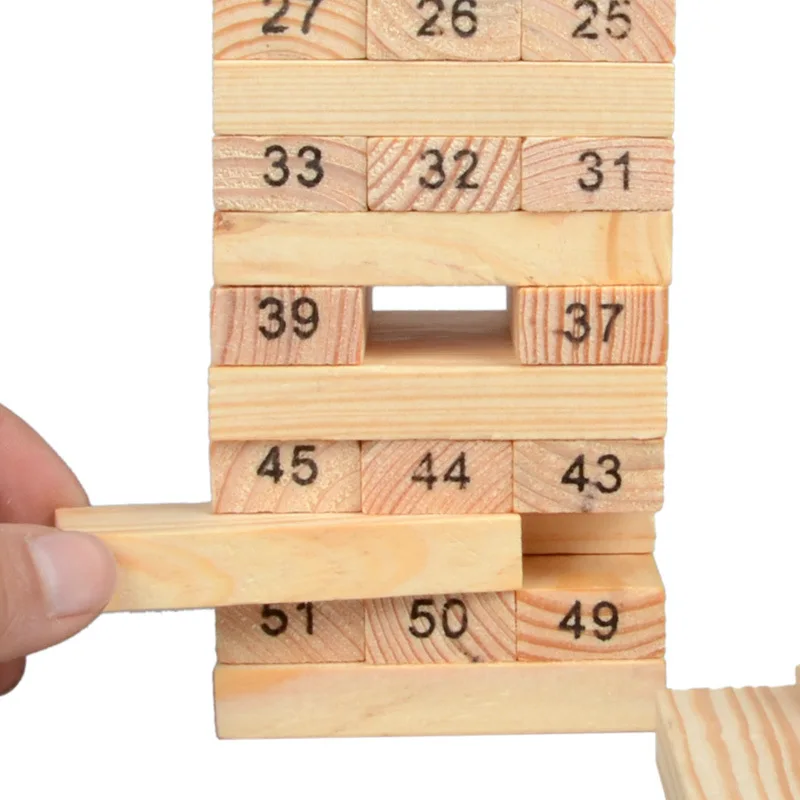 Новый 54-piece цвет высота детские развивающие игрушки домино строительные блоки настольные игры Монтессори раннего