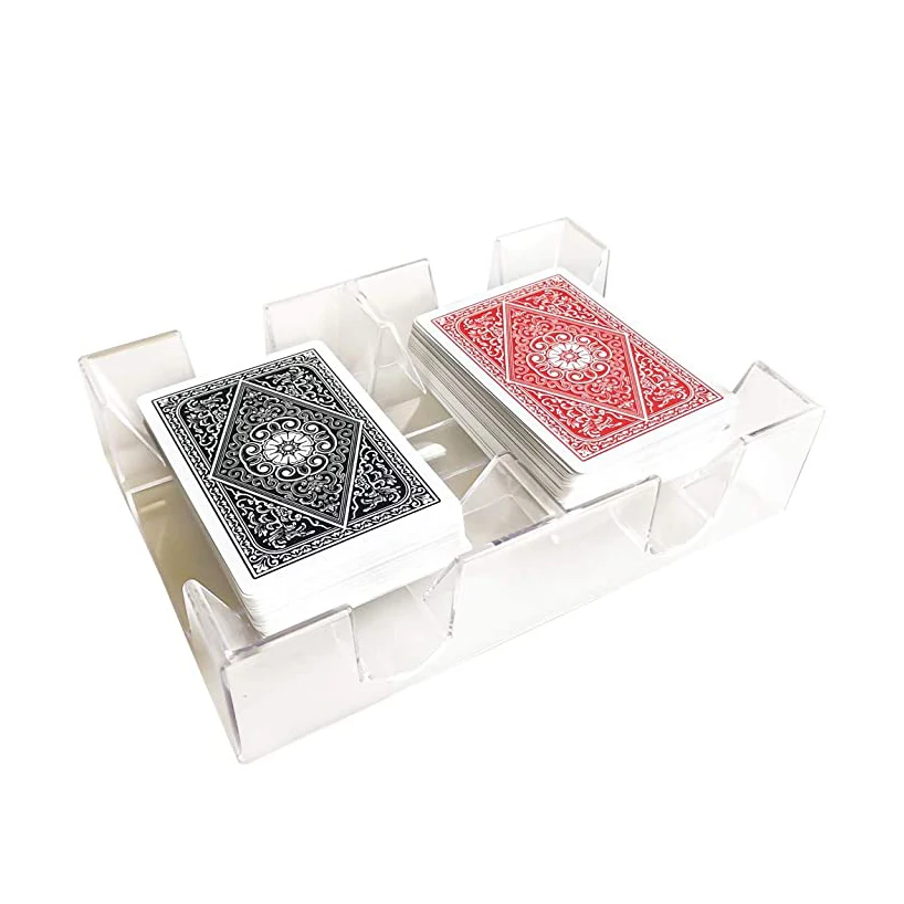  2 палуба вращающийся Canasta подноса игральной карты вращающаяся