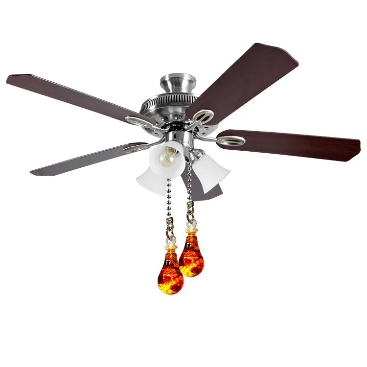 Popular nice Fantastic Dark Brown Tear Drop With Magma Inside Decorative Ceiling Fan Light Pull Chain Applicable To Hotels