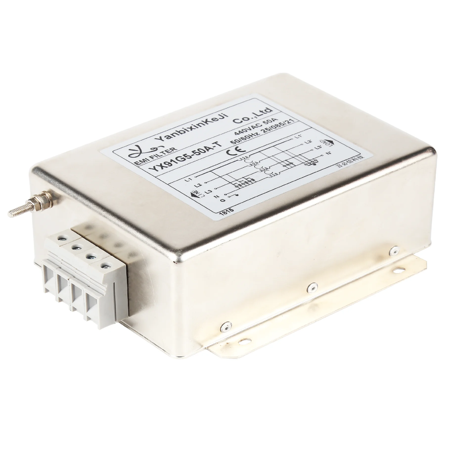  Yanbixin производства 3 фазы 4 провода YX91G5-50A-S 250V/440VAC пассивный EMC сетевой фильтр для мотор