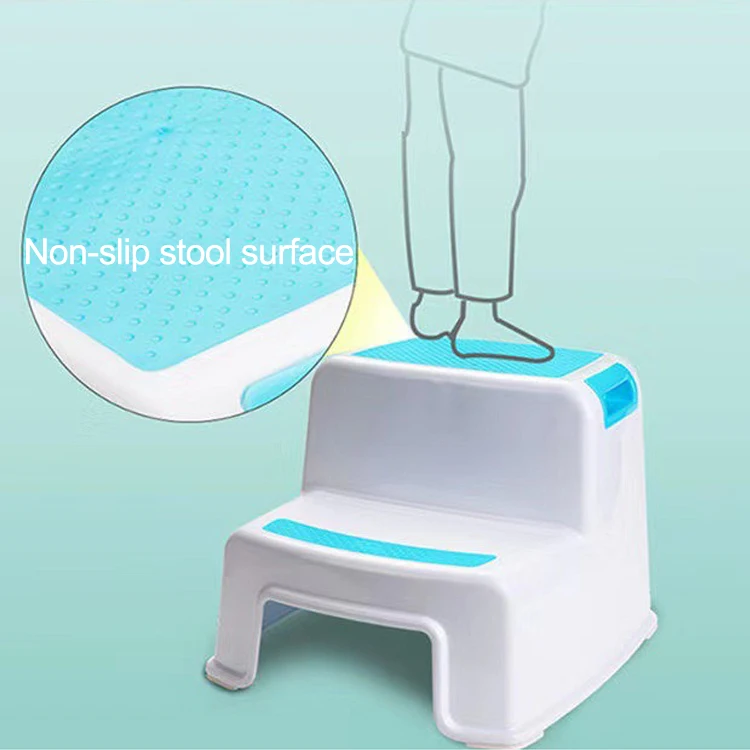High Quality Portable Baby Sitting Stool Plastic Non-slip Step Stool 2 Step Stool For Kids