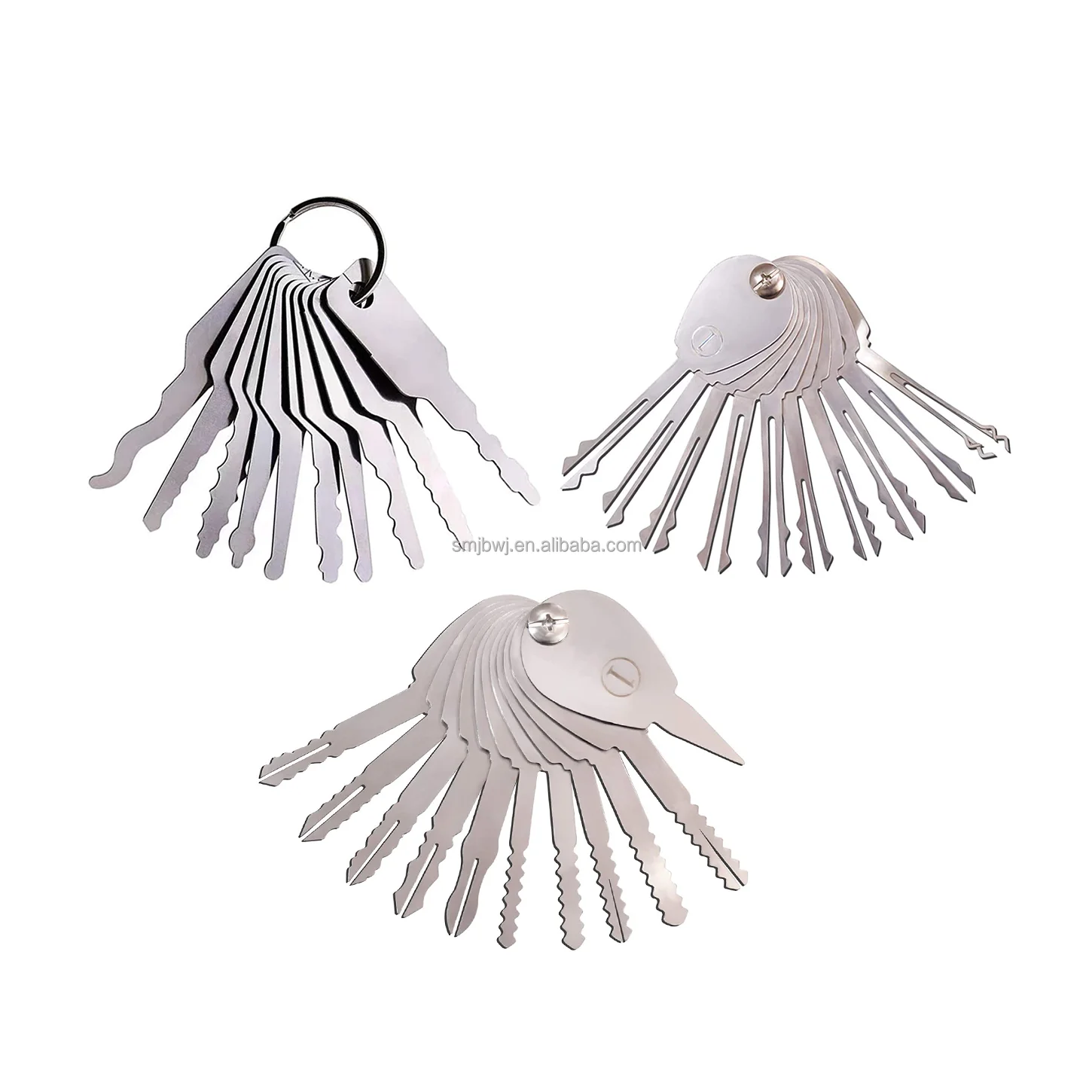 10 Pcs Keys Lock Pick Set for Double Sided Car Lock Opener Auto Locksmith Tools