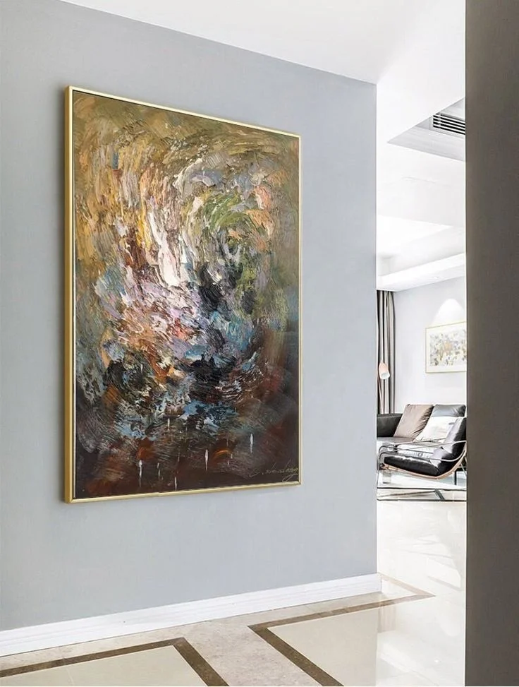 Modern simple wall art home decor painting handmade abstract landscape textured art oil painting on canvas