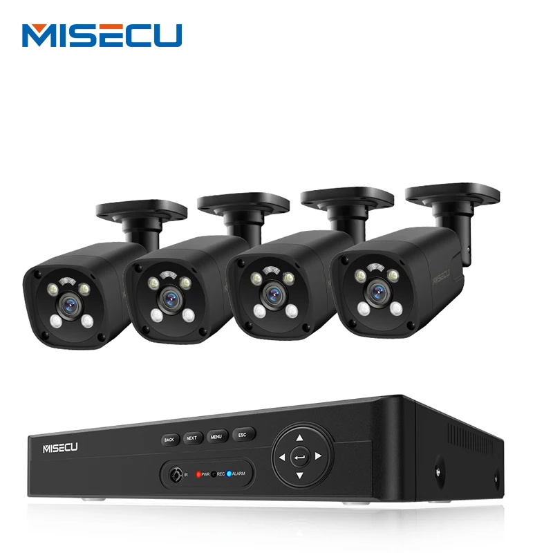 Misecu 1080P Poe Ip Camera 4K System High Resolution Full Hd 8 Channel 8Pcs Network Camera Security System
