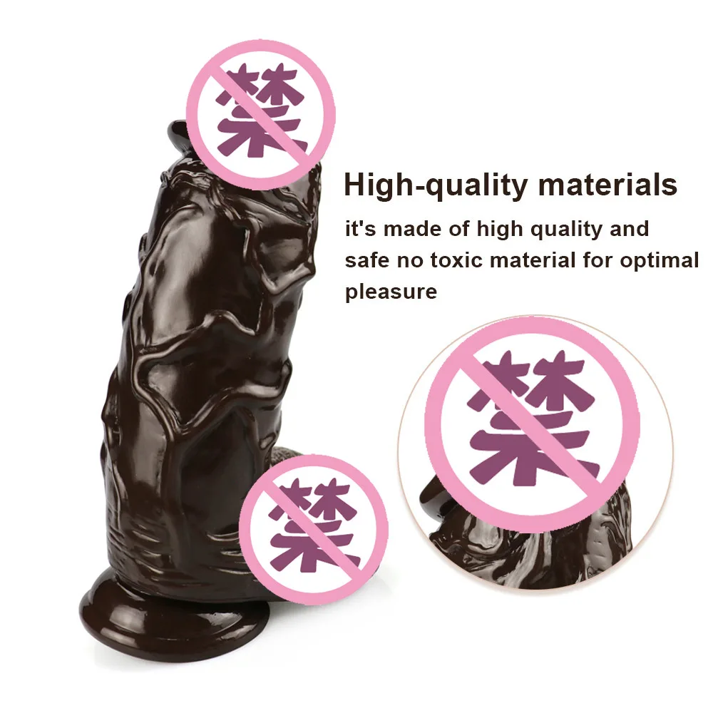 Artificial Big Silicone Rubber Penis Crystal Jelly Huge Dildo Toys For Woman Pink Transparent Colorful