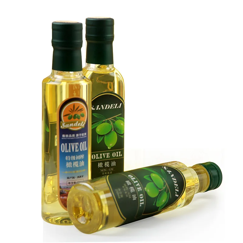 Food Grade 250ml PET Round Shape Manufacturers Empty Olive Oil Cooking Packing Bottle Small Bottle For Cook Oil