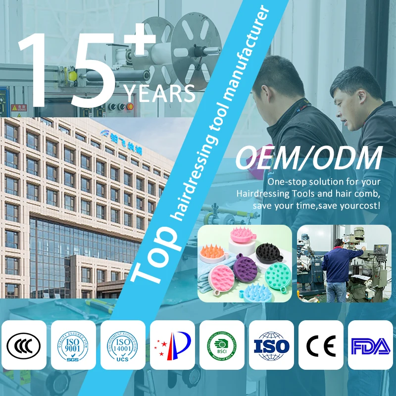 Mirror Round Comb Combination Complete Set of 5-Piece Styling Comb Set Home Air Large Roll Male and Female Hair Combs Set