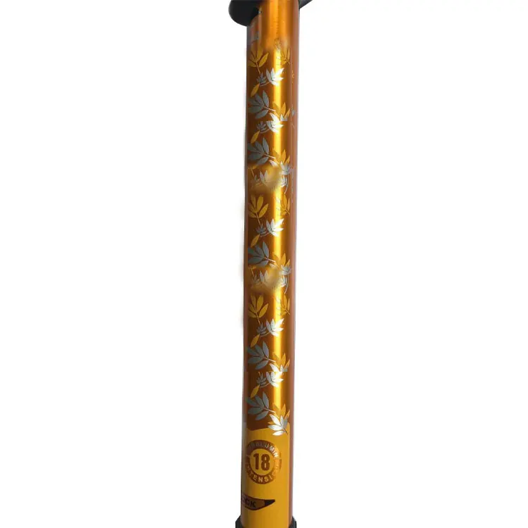 High-strength aluminum alloy curved handle mountain climbing field hiking for the elderly outdoor walking trekking pole