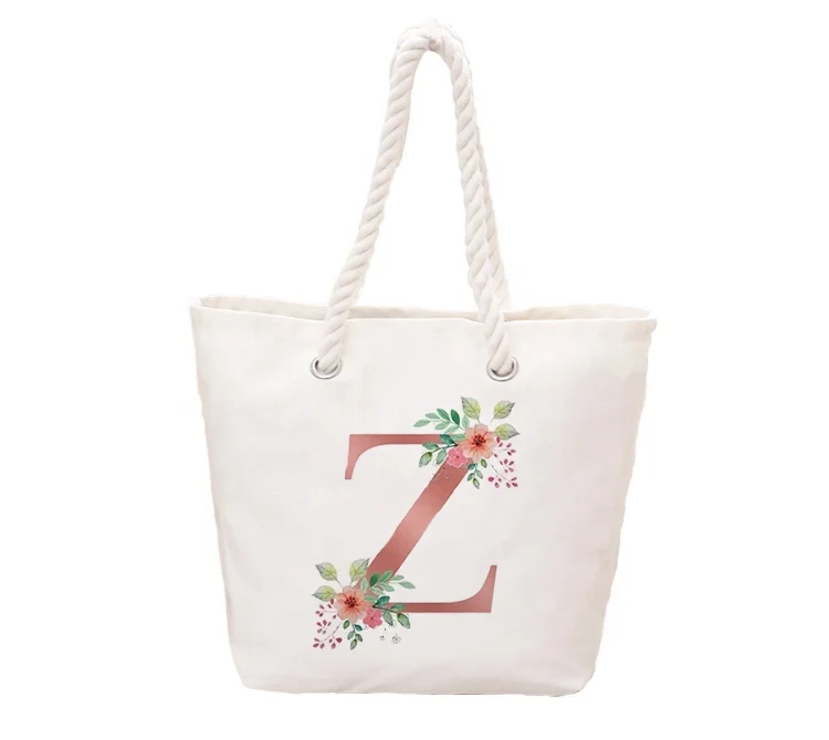 with rope handle shoulder canvas beach bag cotton canvas bags grocery shopping organic tote bag