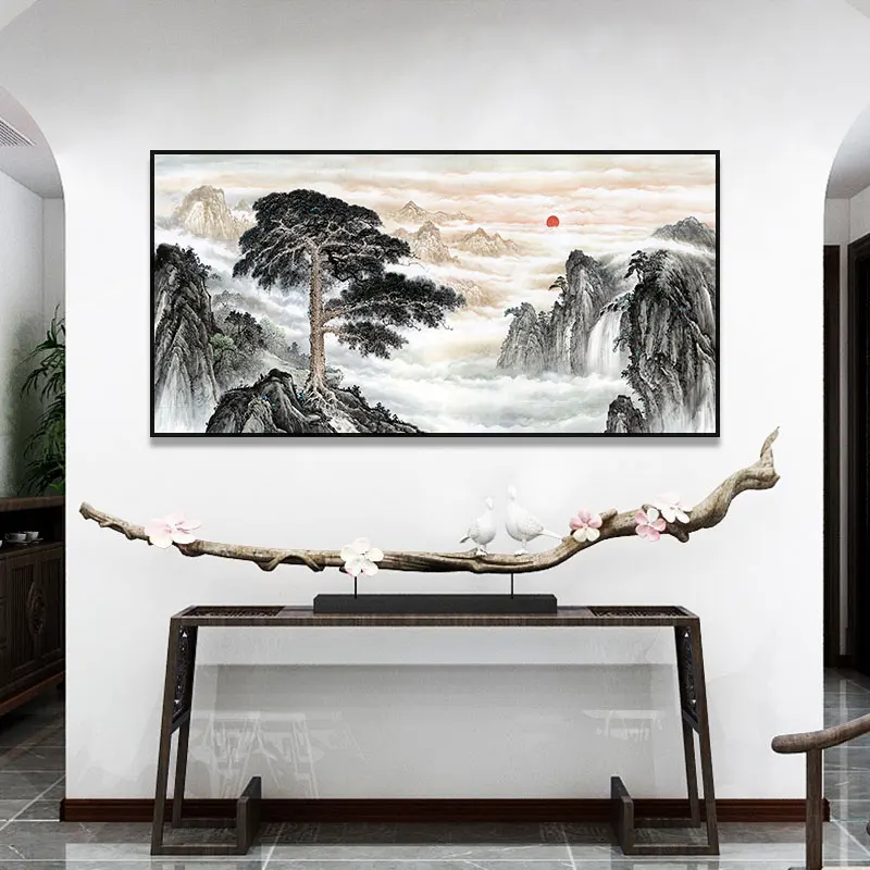 Good Quality Pictures Living Room Decoration Painting Art Marvel Movie Avengers Canvas Home Decor PaintingChinese Beautiful Land