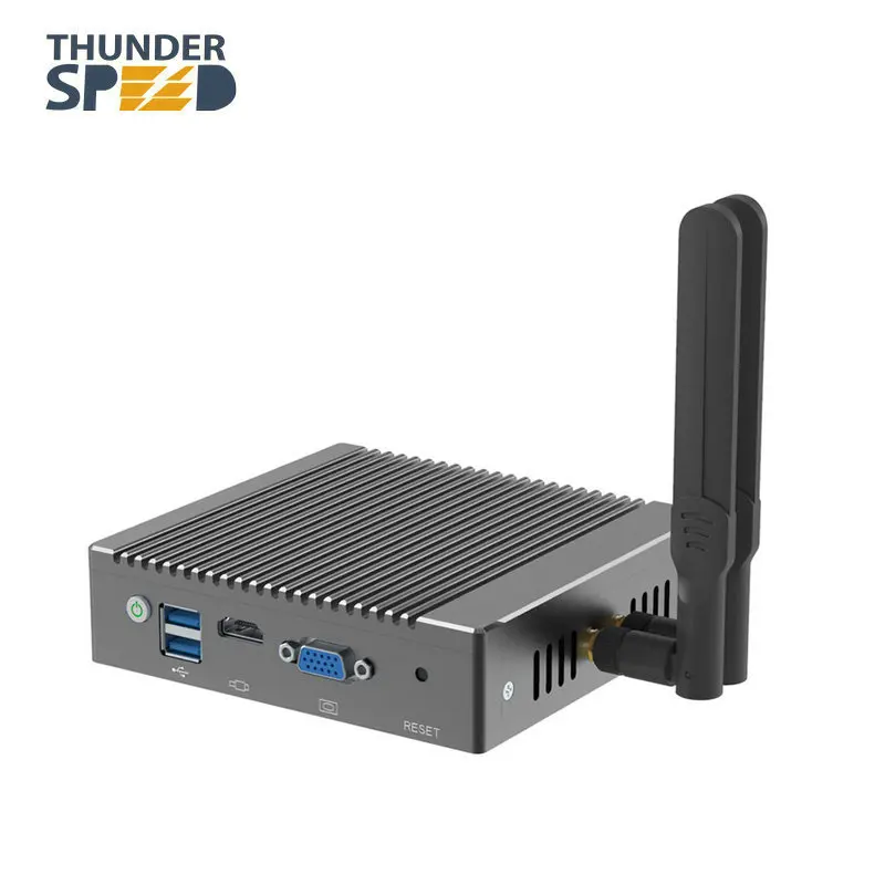 
New Arrival Fanless Barebone 4 LAN Pfsense Quad Core Firewall Mini PC 