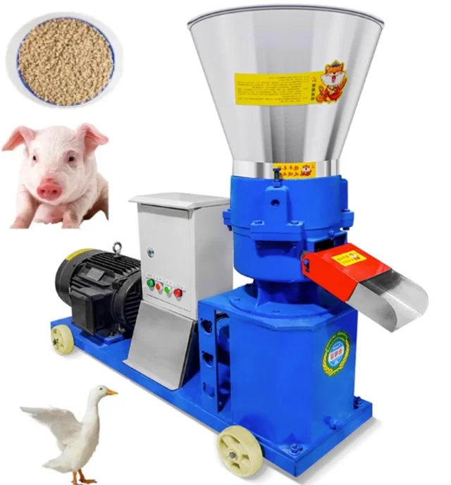 Animal poultry fish pig cattle cow sheep chicken feed pellet mill making machine small feed pellet machine Malaysia for sale