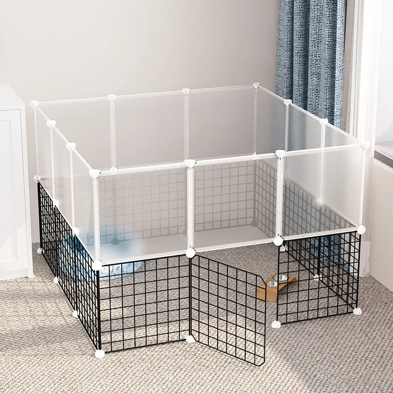 DIY Pet Playpen 35*35cm Portable metal wire Yard Fence Black or White Small pet animal cat house Cage