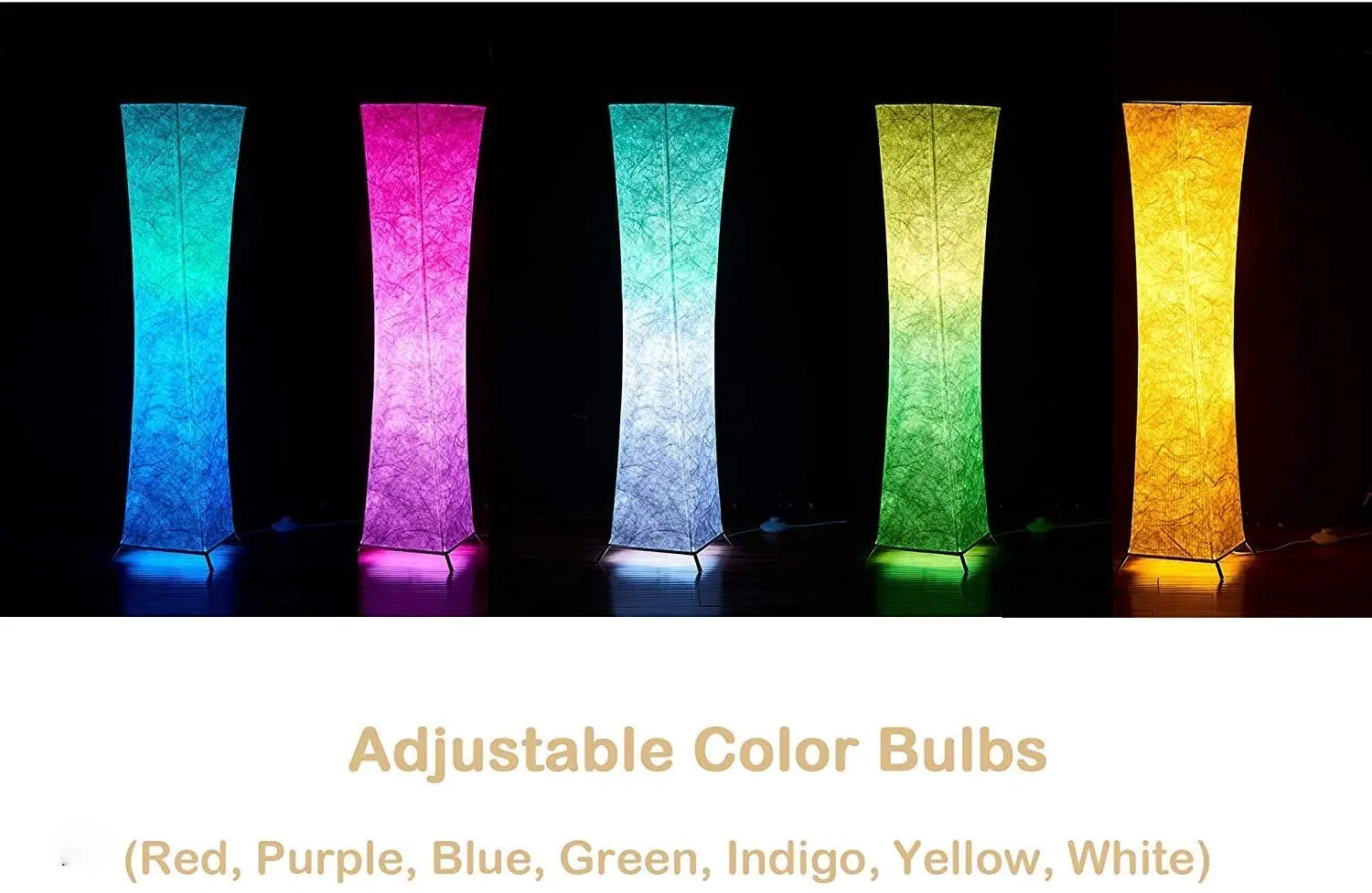 
EEA Twist Tower Modern Fabric RGB Dimmable Smart LED Floor Lamp for Living Room 