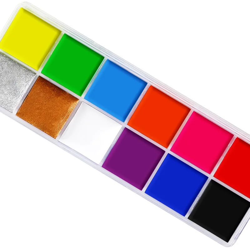 New Cruelty Free Body Face Paint Halloween Party Face Oil Neon Painting Lady Painting Nitro Painted 12 Color Body Paint