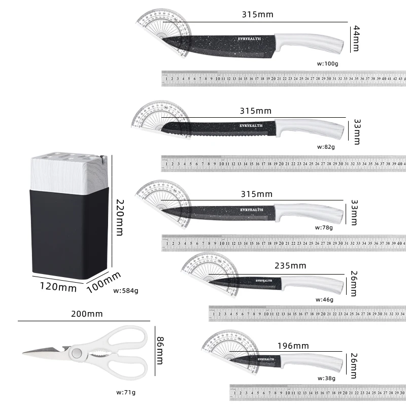 Multifunctional kitchen custom high-quality knife set kitchen luxury knife set metal knife set