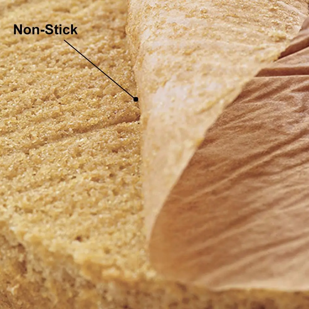 
High Temperature Silicone Baking Paper Greaseproof Custom Size Unbleached Round Parchment Paper Sheet 