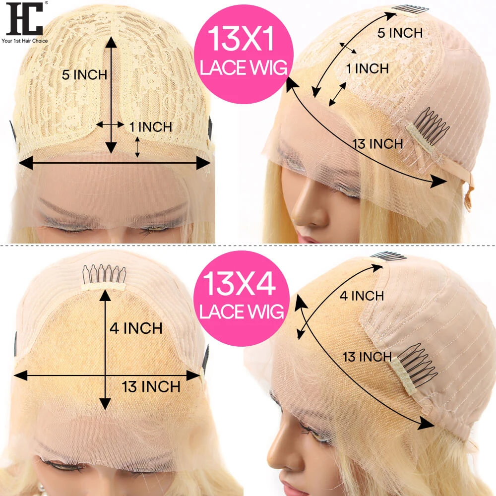 #613 Blonde Deep Wave Wigs  Remy Brazilian Human Hair Lace Frontal Wigs Pre Plucked Honey Blonde  Lace Wigs With Baby Hair