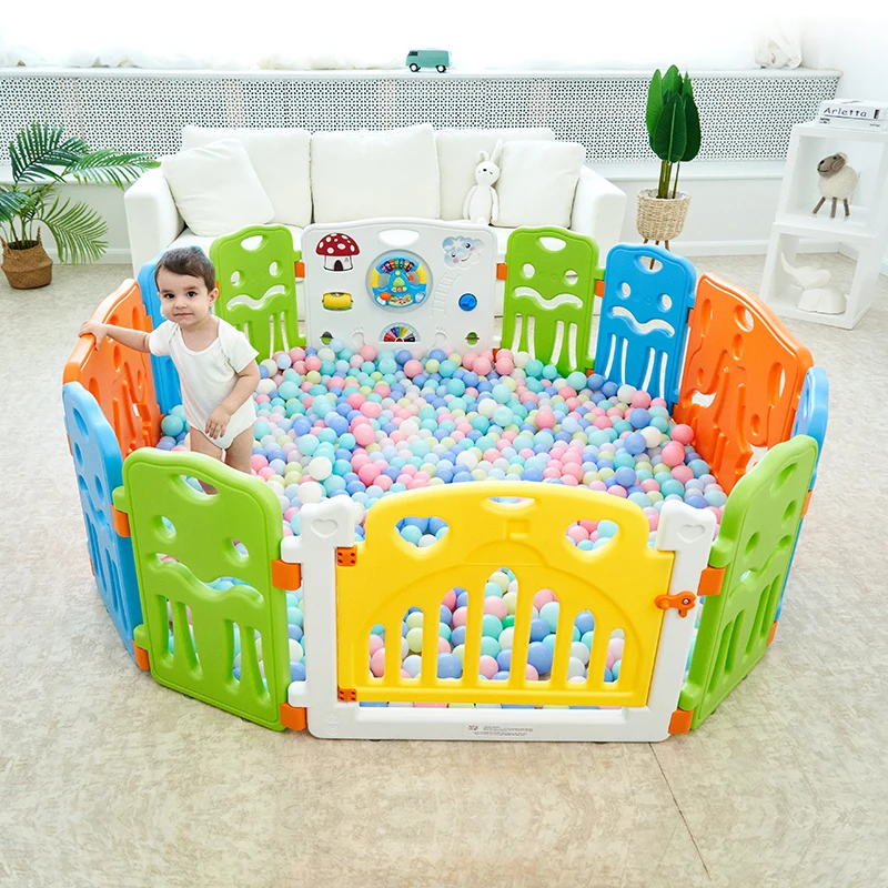 
Colorful plastic big indoor playground kids playpens/baby modern fence for children 