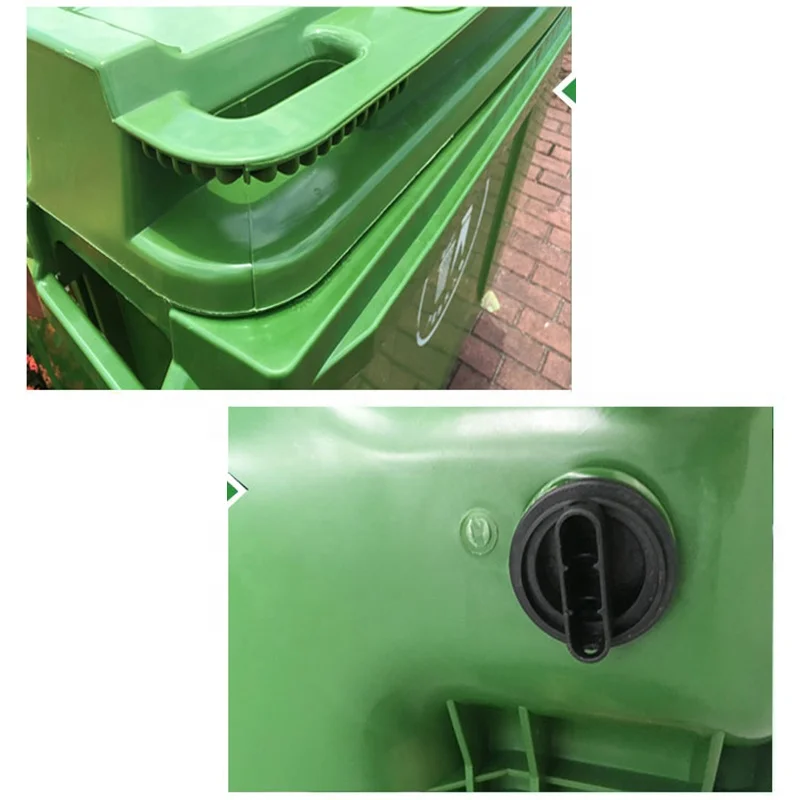 1100L 1200 660 litter bin Plastic Trash Can Recycle Outdoor Waste Large Garbage Bins With Wheels