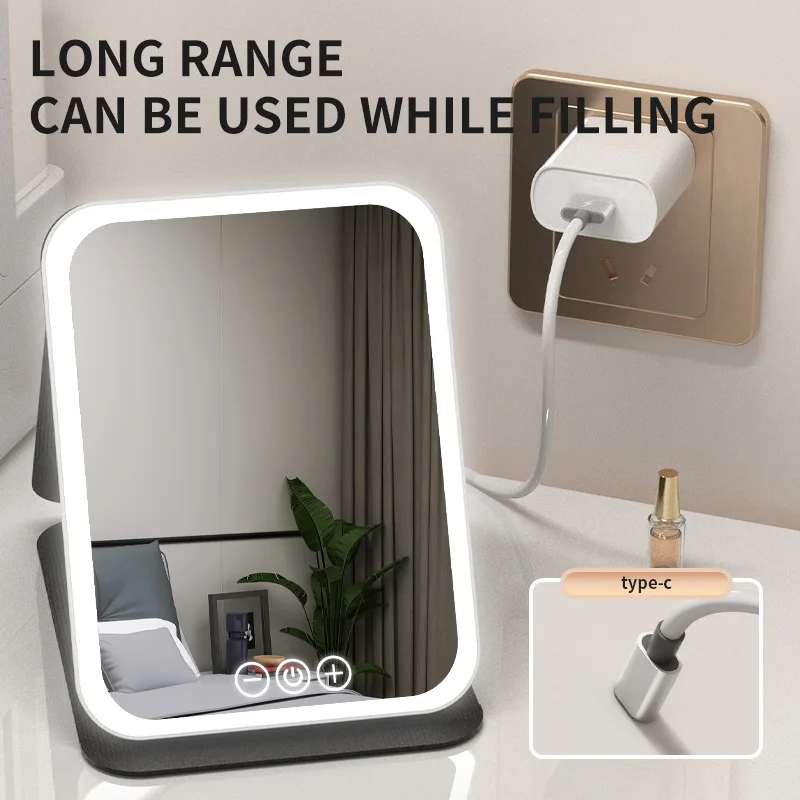 Hot Sale Makeup mirror Private Label Cosmetic Tools LED folding Makeup Mirror