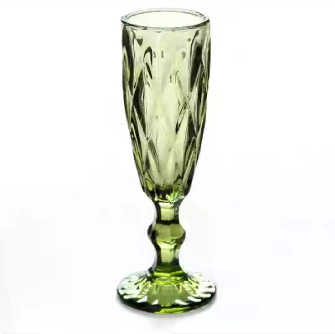 Бокал для шампанского с тиснением, светло-зеленый бокал для вина, посуда для вечеринок