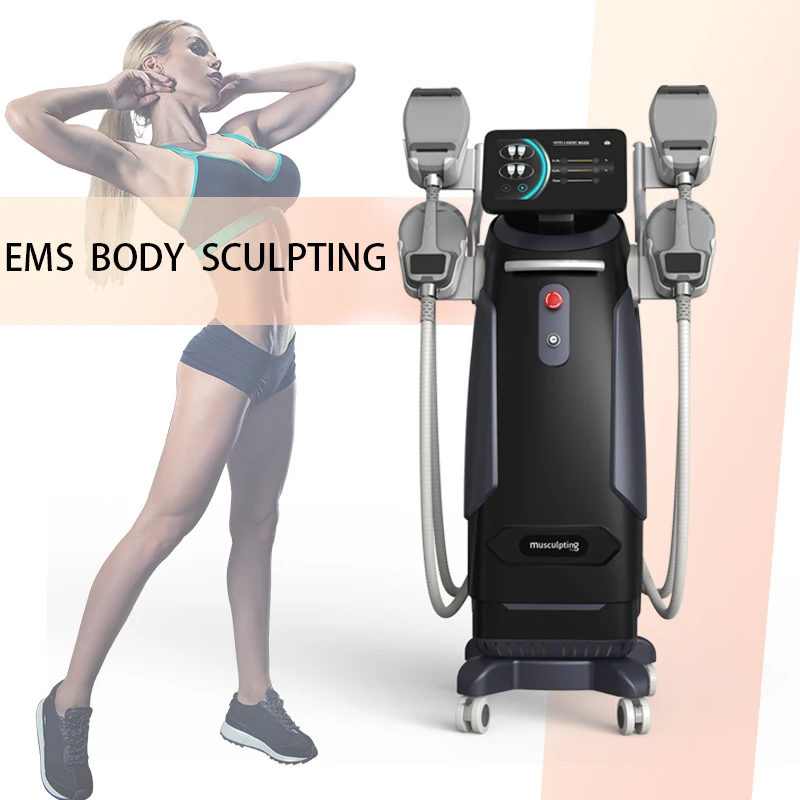 Новое поступление 2022, Радиочастотное устройство Ems с 4 ручками для похудения, стимулирующее мышцы