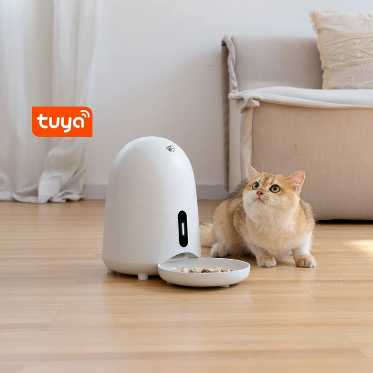 
Dog Cat Smart Wifi Alexa Tuya Smart Mobile Phone App Remote Control Microchip Automatic Pet Feeder 