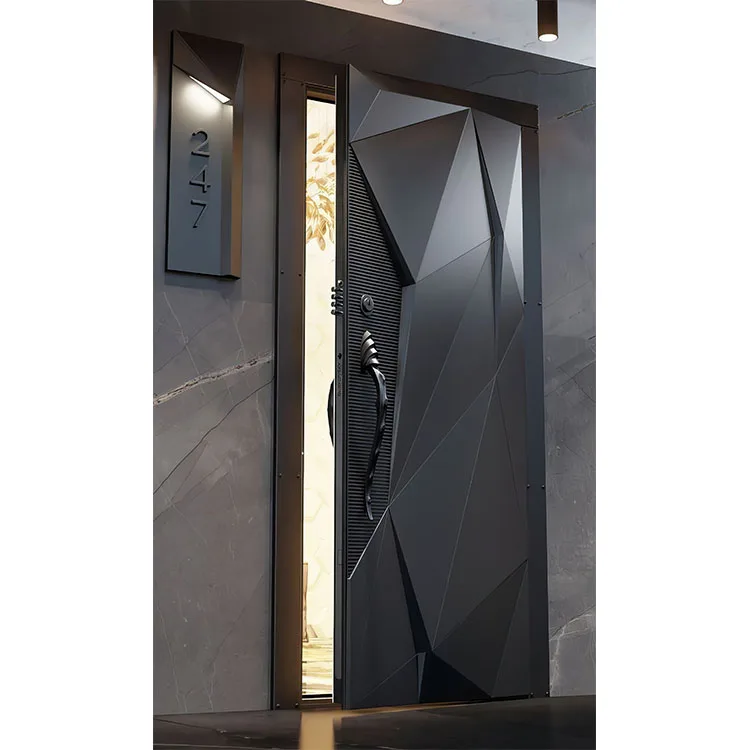 JBDhome Custom High Quality Modern American House Design Entry Security Door Wood Pivot Door for Residential Front Door