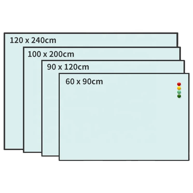 60*90 см серебристая алюминиевая рамка детская магнитная наклейка для ноутбука белая доска включает в себя стеклянную доску