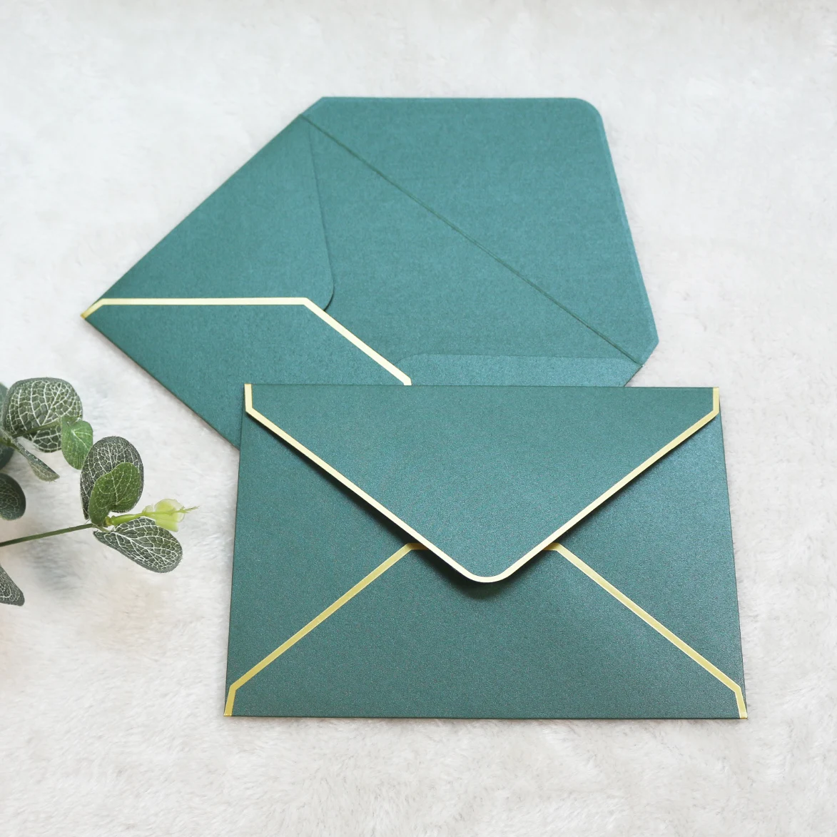 Wholesale Cheap Price 10 Colors Paper Envelopes Simple Gold Foiling Edge Premium Stock Paper Envelope