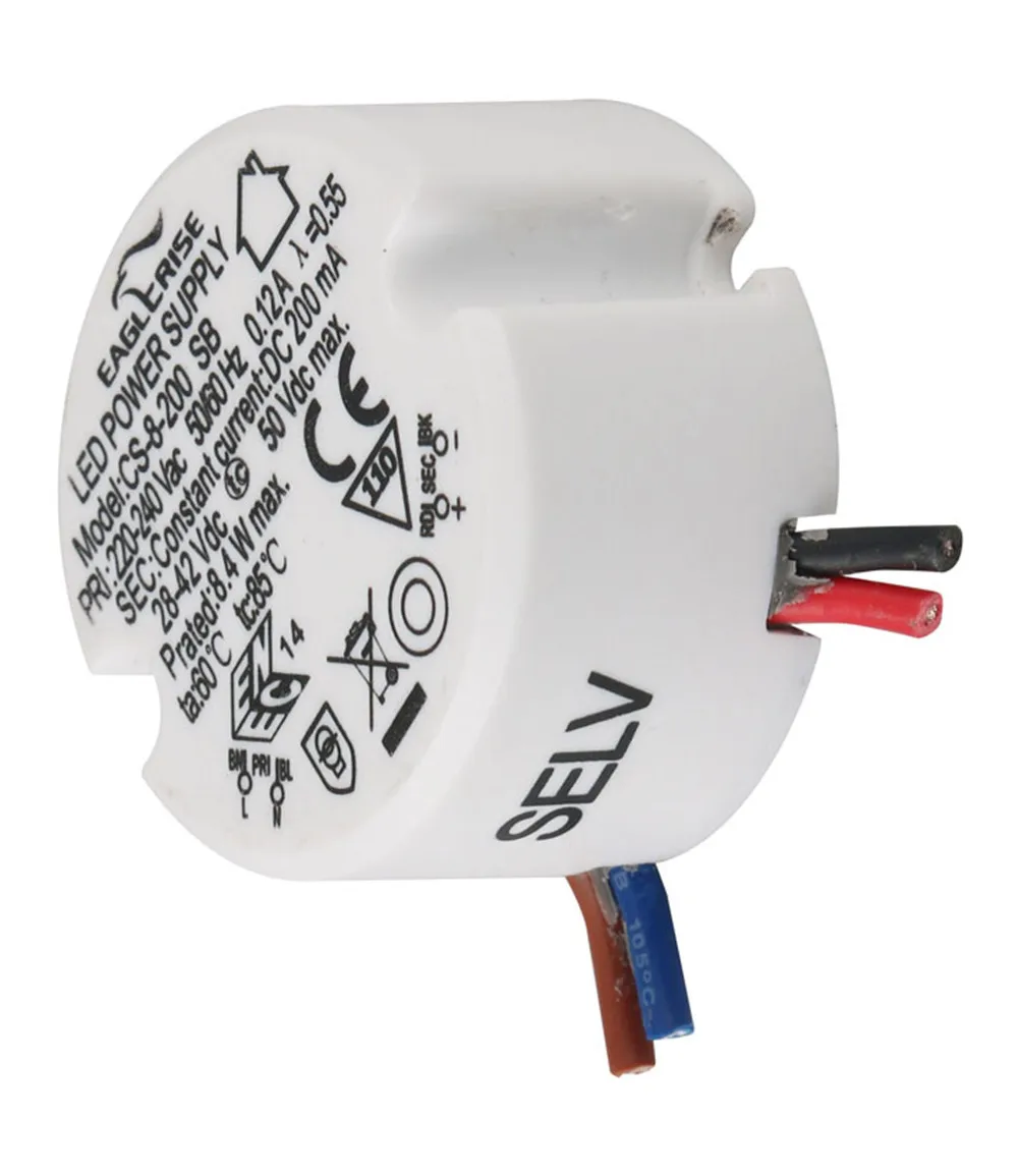 Eaglerise constant current 220-240VAC LED power supply Class II,SELV,Built-in LED driver