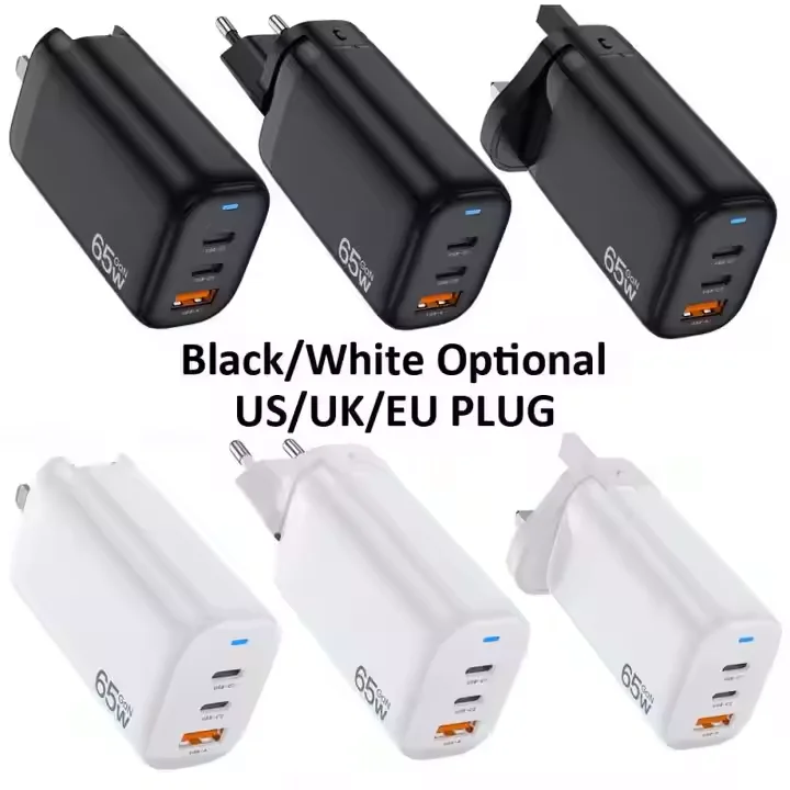 Mini US plug EU Wall Detachable 3A 65W TYPE C Fast Power USB Adapter Portable Mobile Phone Charger