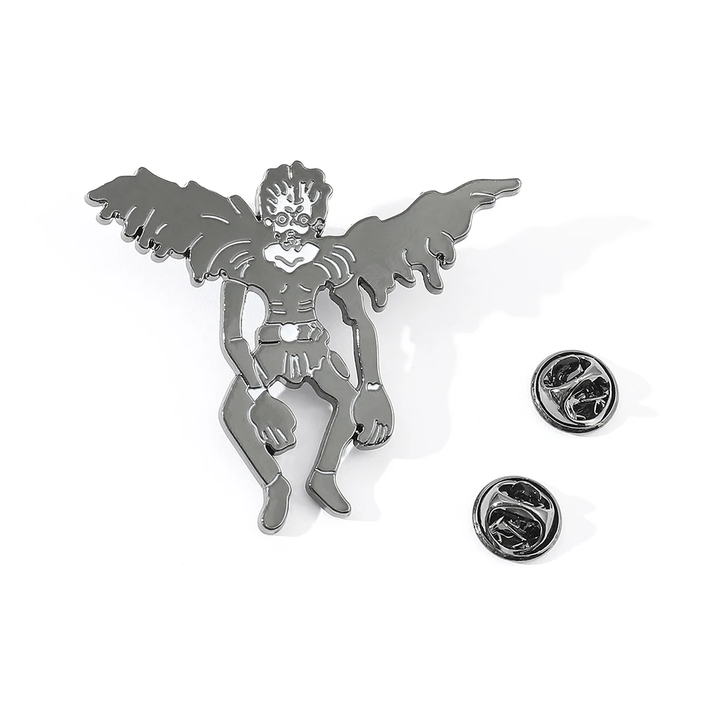 Anime Death Note Metal Enamel Women Brooches Ryuk Ryuuku Figure Badge Clothes Backpack Bag Lapel Pins Gift For Movie Fans