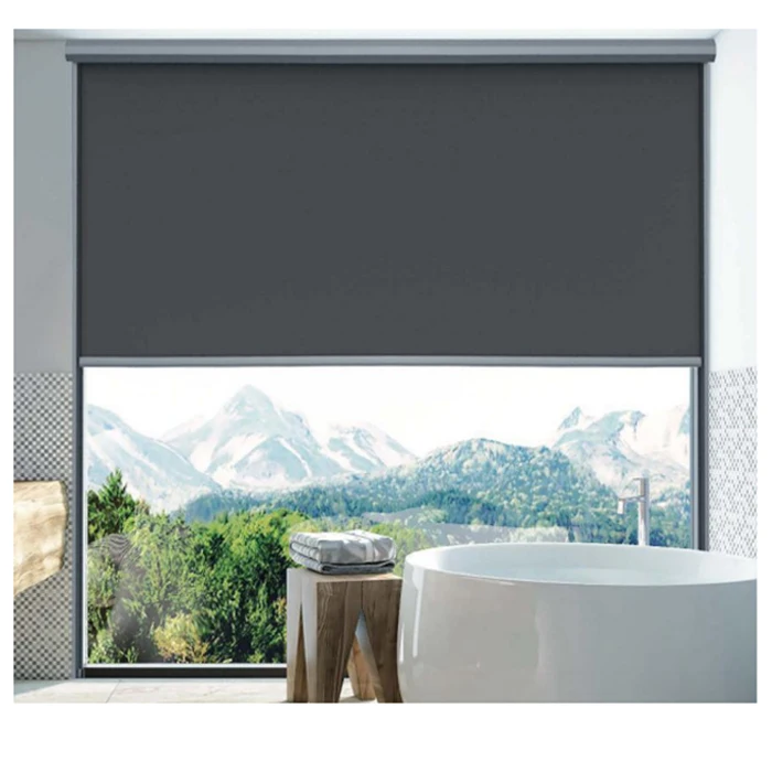 Motorized Outdoor windproof waterproof zip screen roller blinds